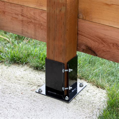 square metal post brackets|4x4 fence post support brackets.